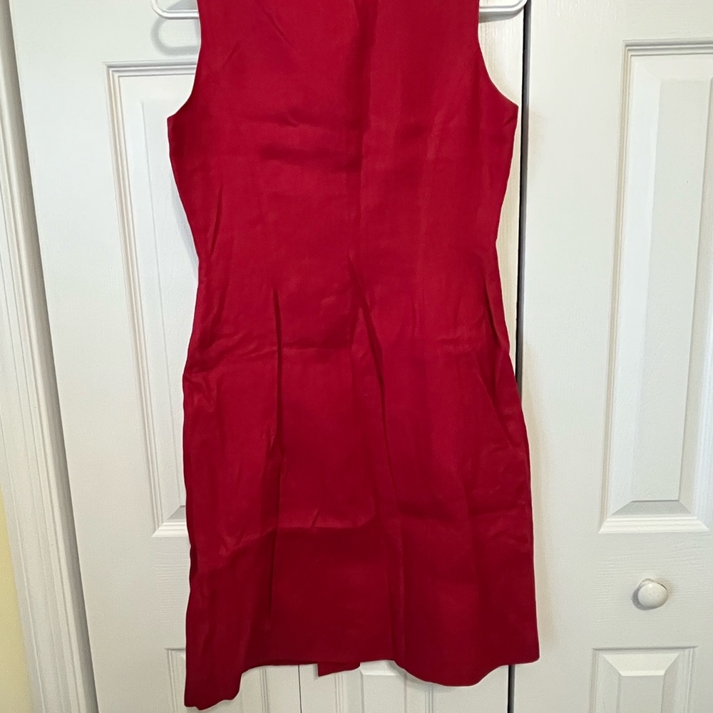 Talbots Red Button-Down Mini Dress - image 3